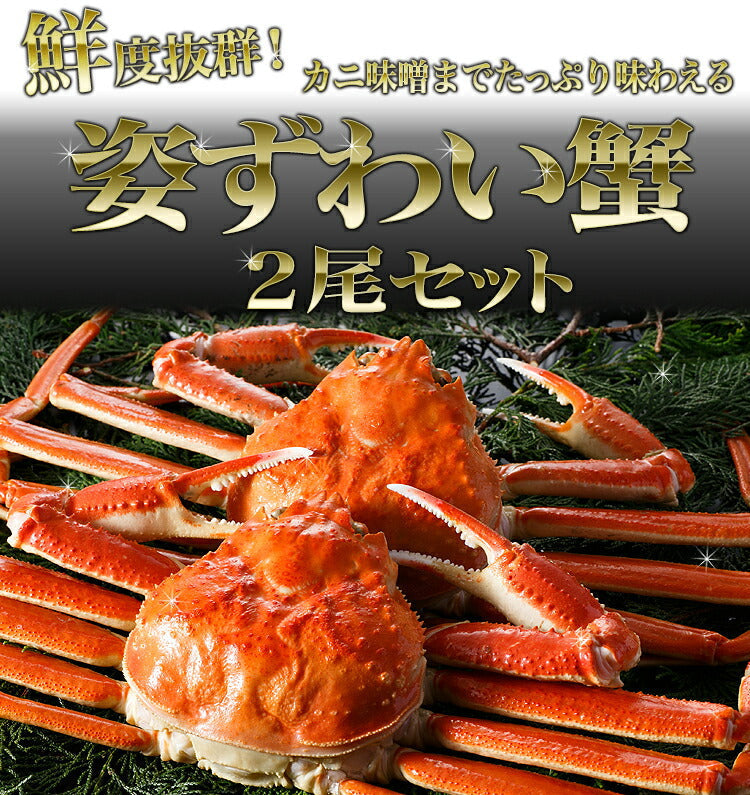 かに 蟹 カニ 高級カナダ産 ボイル済み 姿ずわい蟹2尾セット約1.2kg 送料無料 お取り寄せグルメ 食品 ギフト 海鮮